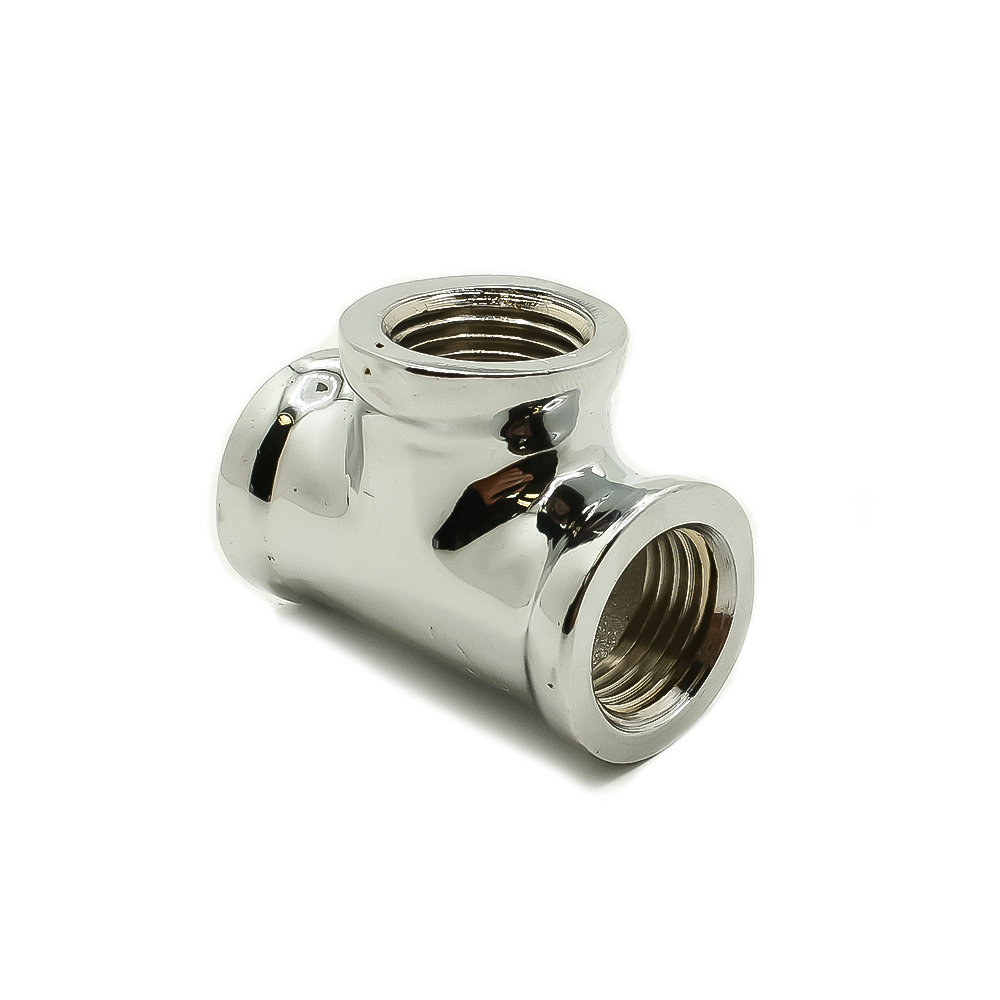 1/2" Chrome Plated Brass Tee