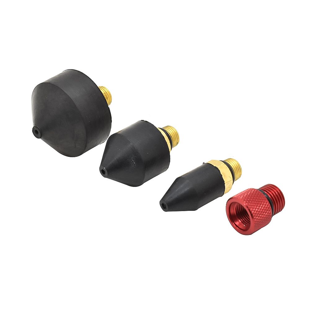 4-Piece Rubber Tip Air Nozzle Set with High-Flow Adapter