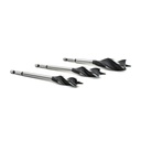TurboBore Tri Flute Wood Drill Bit Set: 5/8", 3/4" & 1"