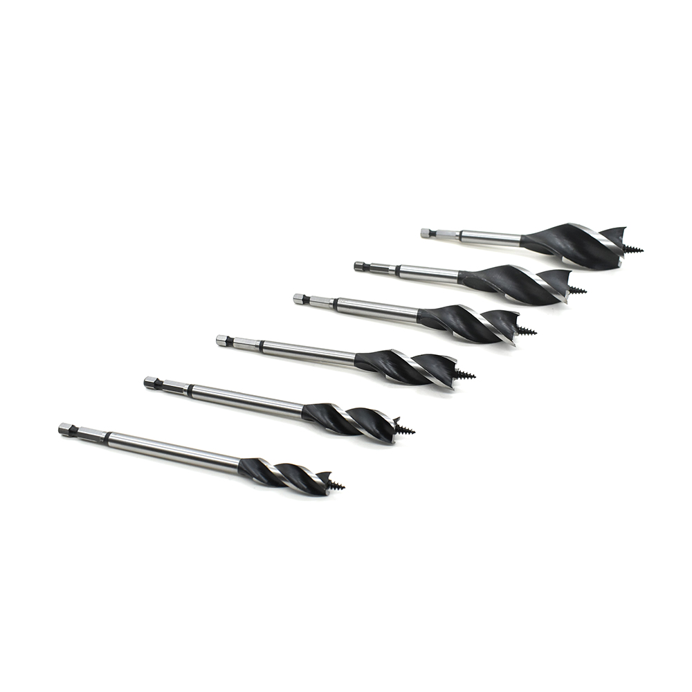 TurboBore Tri Flute Wood Drill Bit 6 Piece Set 1/2" To 1-1/4"