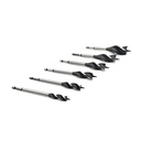 TurboBore Tri Flute Wood Drill Bit 6 Piece Set 1/2" To 1-1/4"