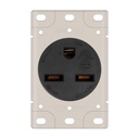 30A 250V NEMA 6-30R Flush Mount Power Outlet / Receptacle (Welding Machine)