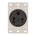 50A 250V NEMA 6-50R Flush Mount Power Outlet / Receptacle (Welding Machine)