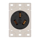 50A 125/250V NEMA 10-50R Flush Mount Power Outlet / Receptacle (Air Compressor)