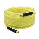 1/4" x 100 ft Rhino PolyFlex Yellow Polyurethane Hose WP 200 PSI (1/4" NPT) Solid Fitting