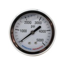 Oil Filled Pressure Gauge 2-1/2", 1/4" NPT Rear Mount- 5000 PSI