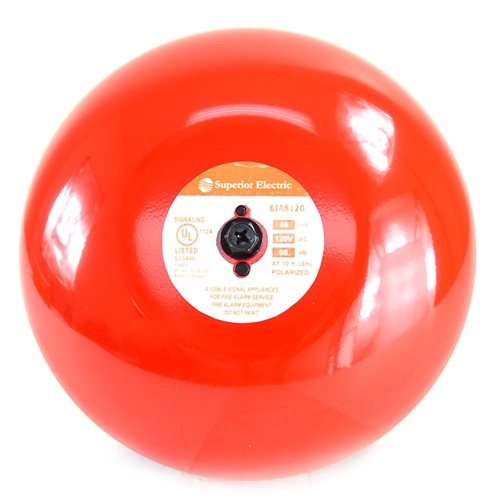 Red Fire Alarm Bell 8 Inch 120 Volt 