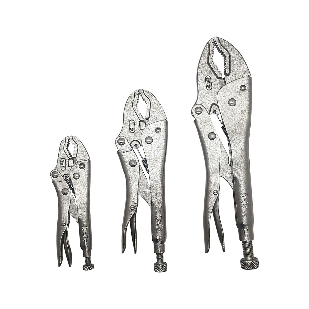 5", 7" & 10" Vise Grip Curved Jaw & Nose Locking Plier Set