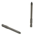 10 Display Pack - 1# Phillips Head Power Screwdriver Bits - 3 Inch Long - 4.5mm Dia