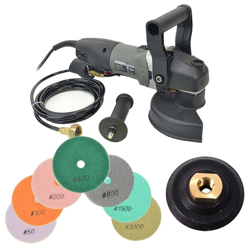 VSP5  5" Var Speed Polisher and 8 pc 5" Diamond Polishing Pad Set 