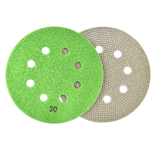 6" Thin Electroplated Dry Pad for Orbital Sanders, 30 Grit