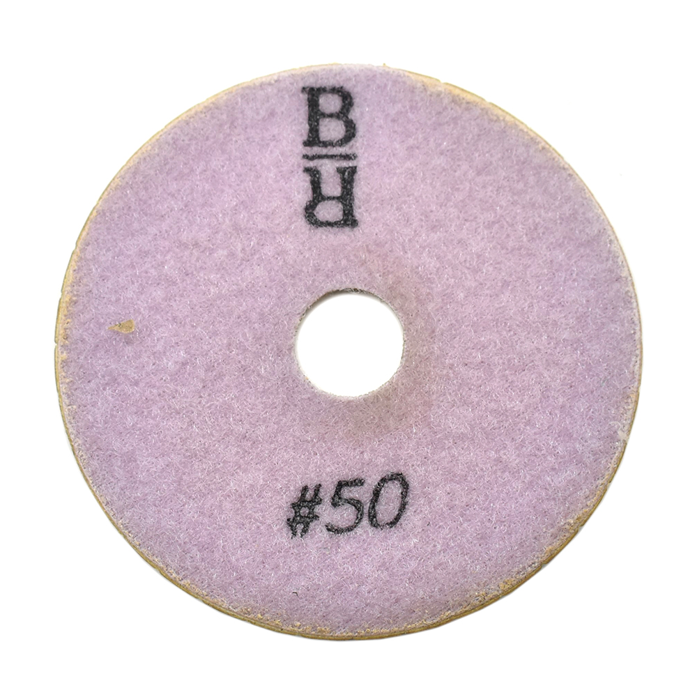 4" Diamond Wet Polishing Pad, 3mm Thick 50 Grit