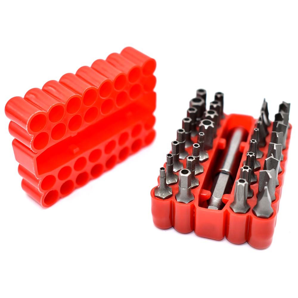 33-Piece Screwdriver Security Bit Set - S2 Material