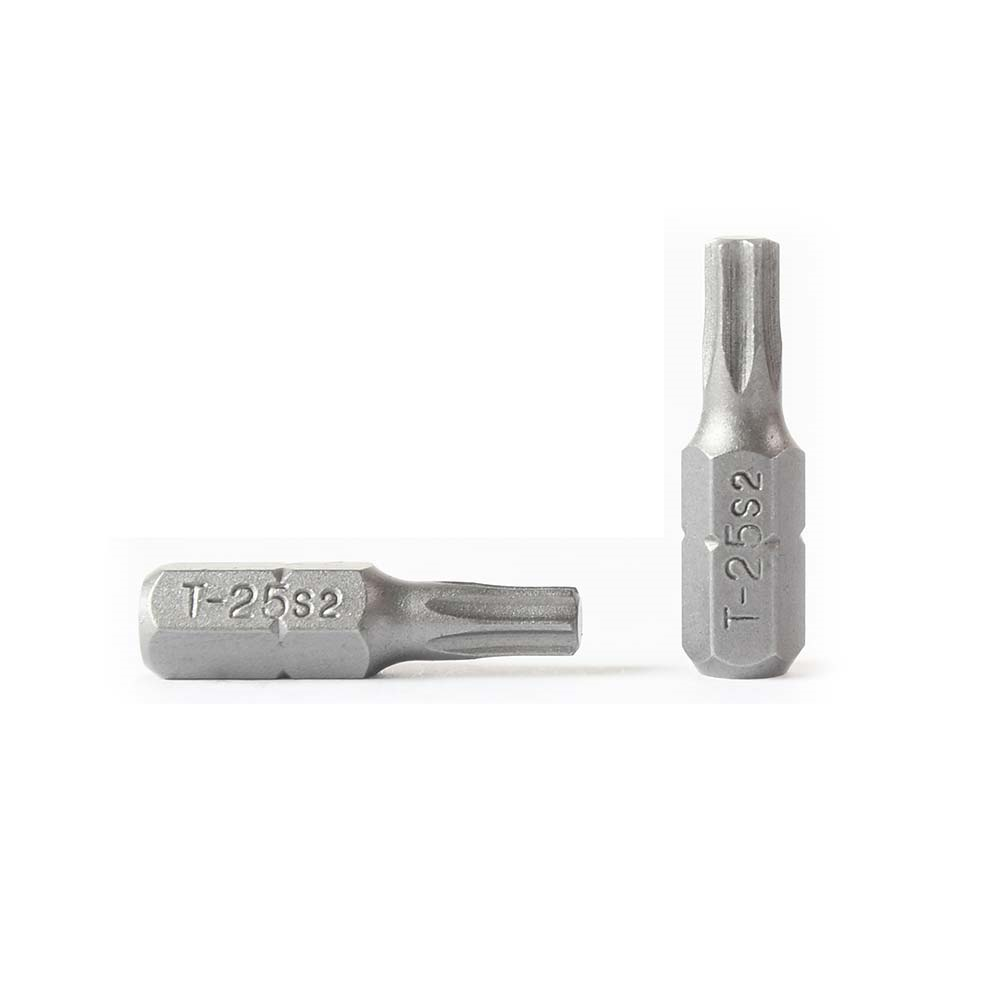 10 Display Pack - T25 Single End Torx Screwdriver Bits - 1 Inch Long
