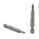 25 Display Pack - T15 Single End Torx Screwdriver Bits - 2 Inch Long