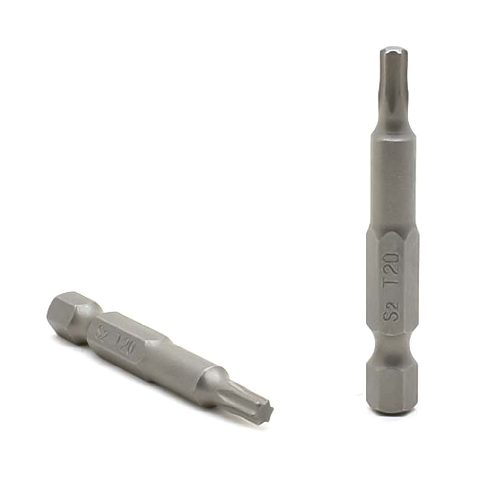 10 Display Pack - T20 Single End Torx Screwdriver Bits - 2 Inch Long
