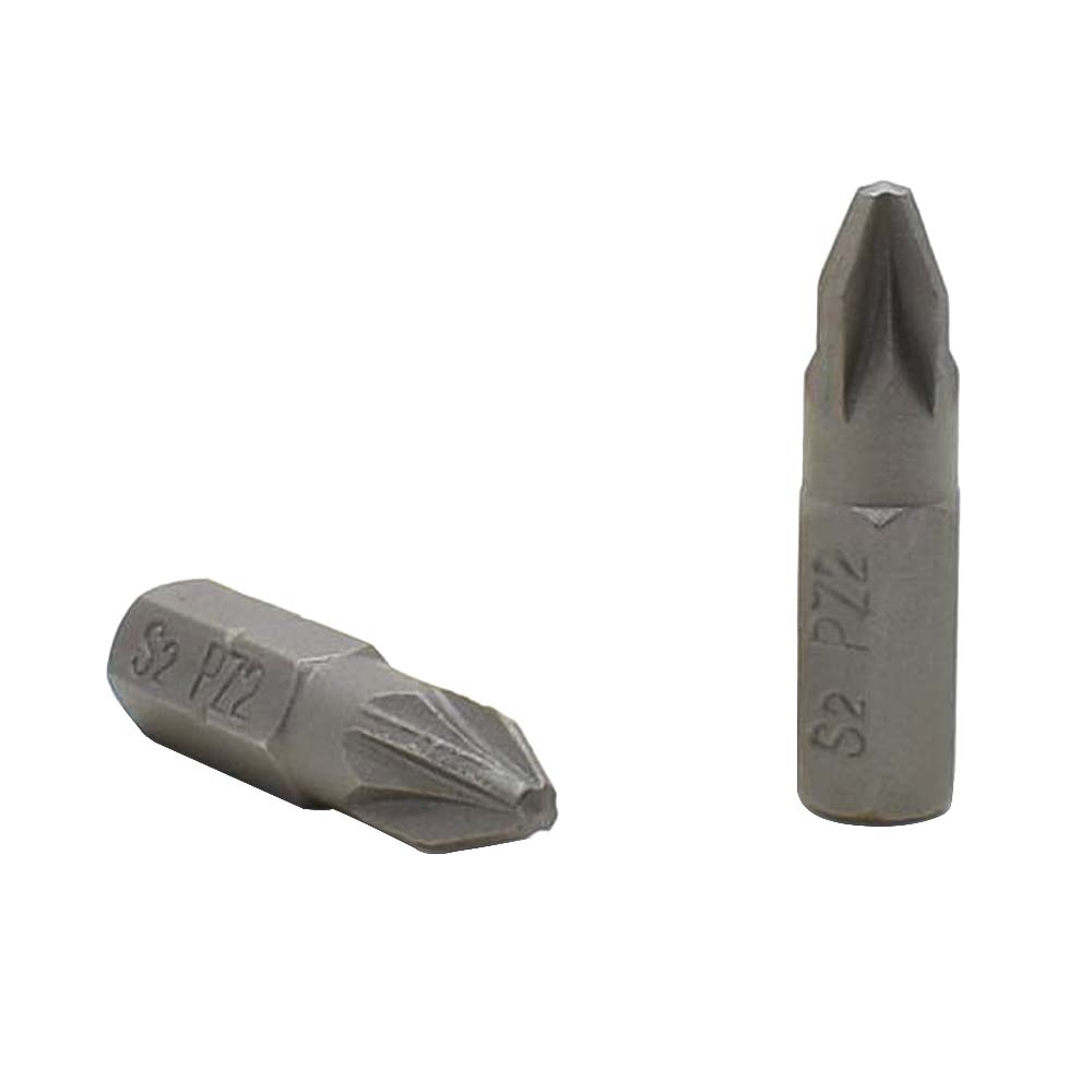 50 Display Pack - 2# Single End Pozidriv Screwdriver Bits - 1 Inch Long