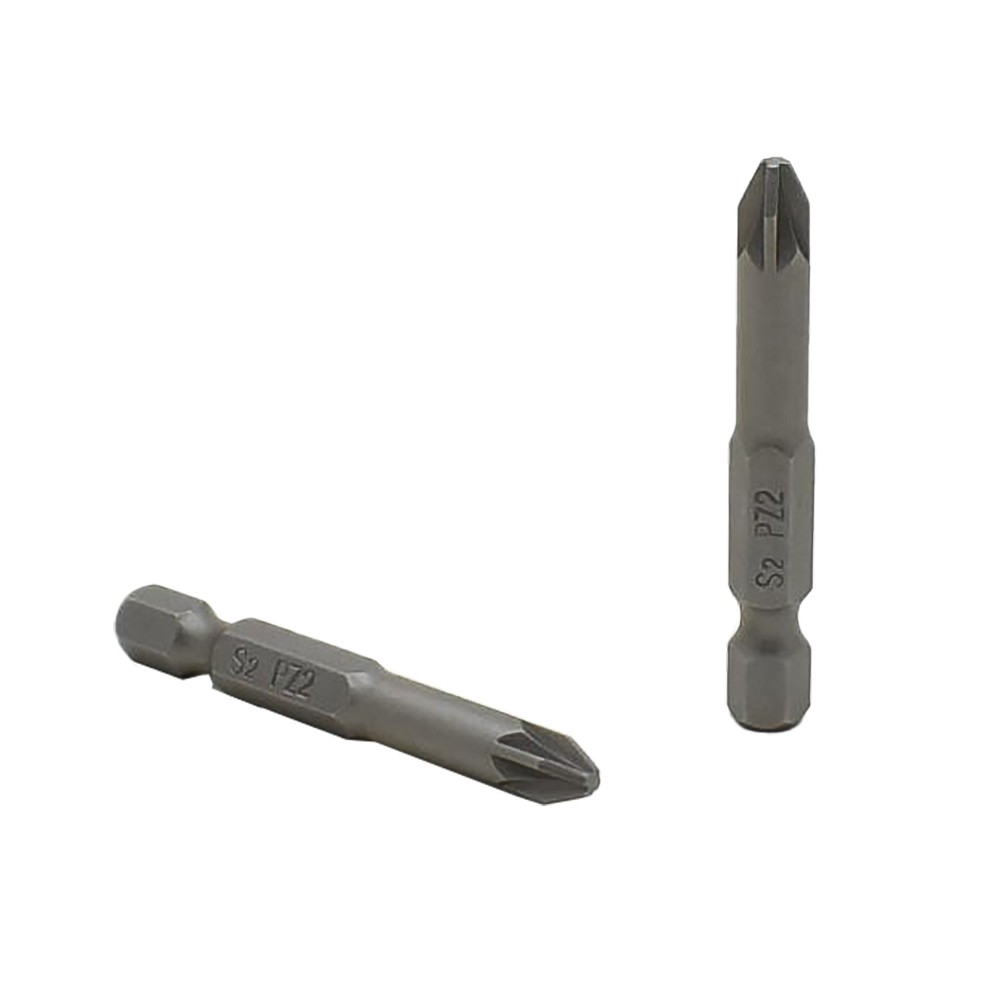 25 Display Pack - 2# Single End Pozidriv Screwdriver Bits - 2 Inch Long