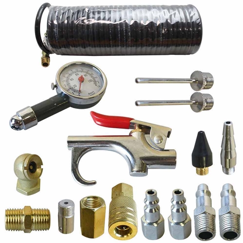 16-Piece Air Tool Accessory Kit with Hose
