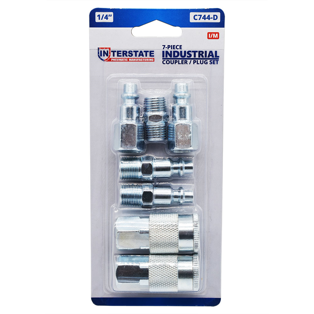 7-Piece Coupler Plug Set - 1/4" Industrial