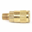 1/4" x 1/4" MPT Auto Brass Coupler - 100 Pack Bulk