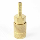 1/4" x 1/4" Auto Brass Coupler w/BARB - 25 Pack Bulk