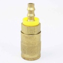 1/4" x 1/4" Easy-Lock Auto Brass Coupler w/BARB - Six Display Pack
