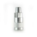 3/8" x 3/8" MPT Auto Steel Coupler - Silver - 100 Pack