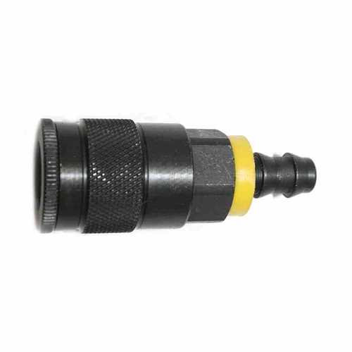 3/8" x 3/8" Auto Easy Lock Steel Coupler w/BARB - Six Display Pack