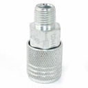 1/4" x 1/4" NPTM Diamond-U Steel Coupler - 100 Pack Bulk