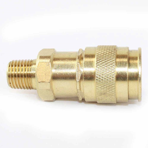 1/4" x 1/4" MPT Universal Brass Coupler - Single Display Pack