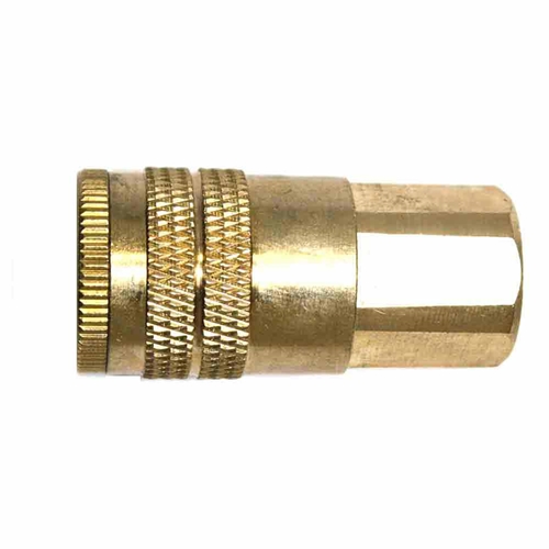 1/4" x 1/4" FPT Industrial Brass Coupler - Six Display Pack