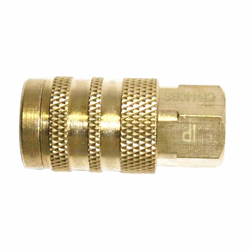 1/4" x 1/4" FPT Industrial Brass Coupler - 6 Ball + Low Profile
 - 100 Pack Bulk