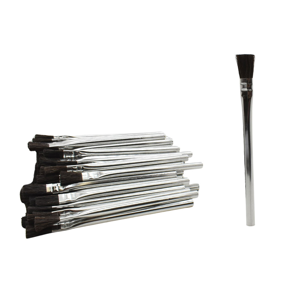 1/2"  Width  Flexible Natural hair Bristle Tin/Metal Tubular Ferrule Handle Acid/Flux Brushes -  (Qty - 144)