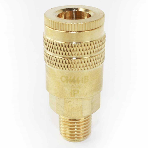 1/4" x 1/4" MPT Industrial Brass Coupler - Six Display Pack