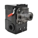 Pressure Switch - 135-175 PSI 26 Amp Four Port 1/4 NPT Female, 6.4 mm Vertical Brass Unloader Valve With On – Off Lever