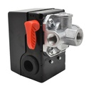 Pressure Switch - 105-135 PSI Four Port 1/4 NPT Female, 6.4 Mm Vertical Brass Unloader Valve With On – Off Lever