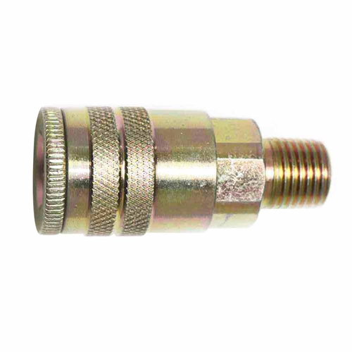 1/4" x 1/4" MPT Industrial Steel Coupler  - Single Display Pack