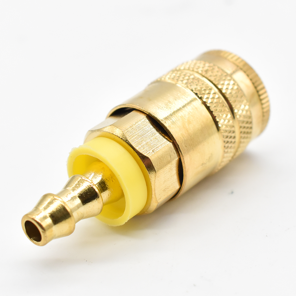 1/4" x 1/4" Industrial Easy-Lock Brass Coupler w/BARB
 - 100 Pack Bulk
