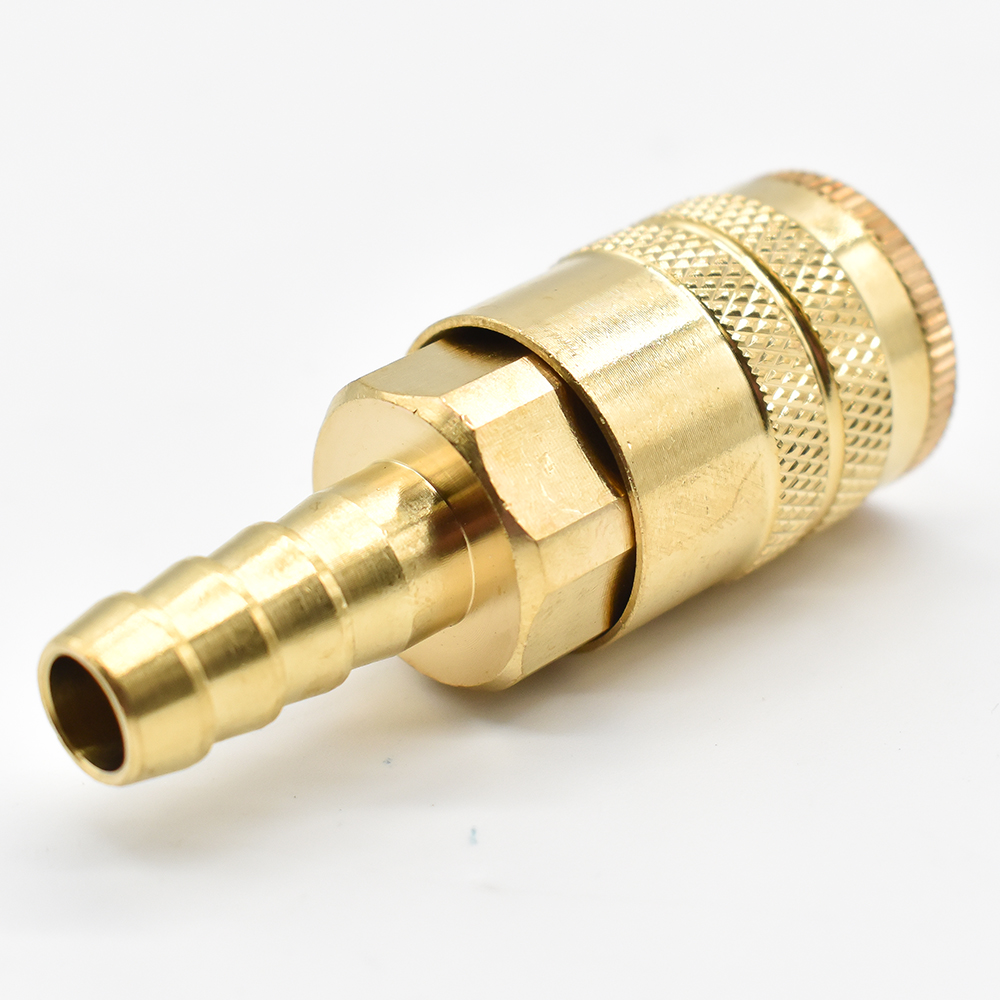 1/4" x 3/8" Industrial Brass Coupler Reducer w/BARB
 - 50 Pack Bulk