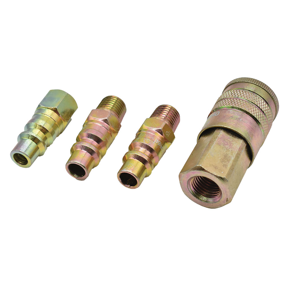 4-Piece Coupler/Plug Kit 3/8-in Industrial (Steel Coupler)