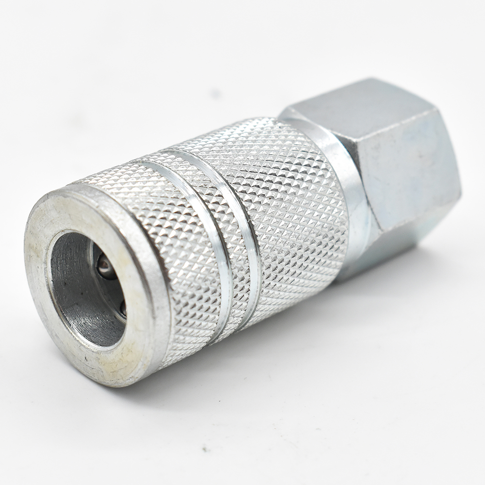 3/8" x 1/2" FPT Industrial Steel Coupler - 100 Pack