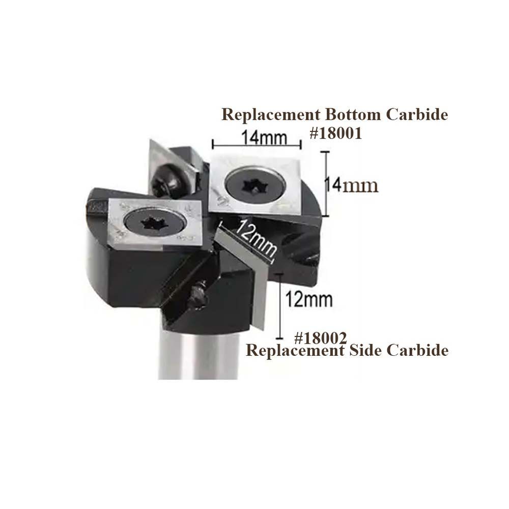 (2) Replacement Bottom Carbides for 18000 Spoilboard and Slab Leveling Bit