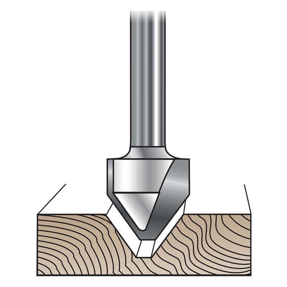 9/16" 60deg.Flat Lettering Bit
