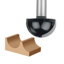 1/2"D Core Box Bit, 1/4" Shank