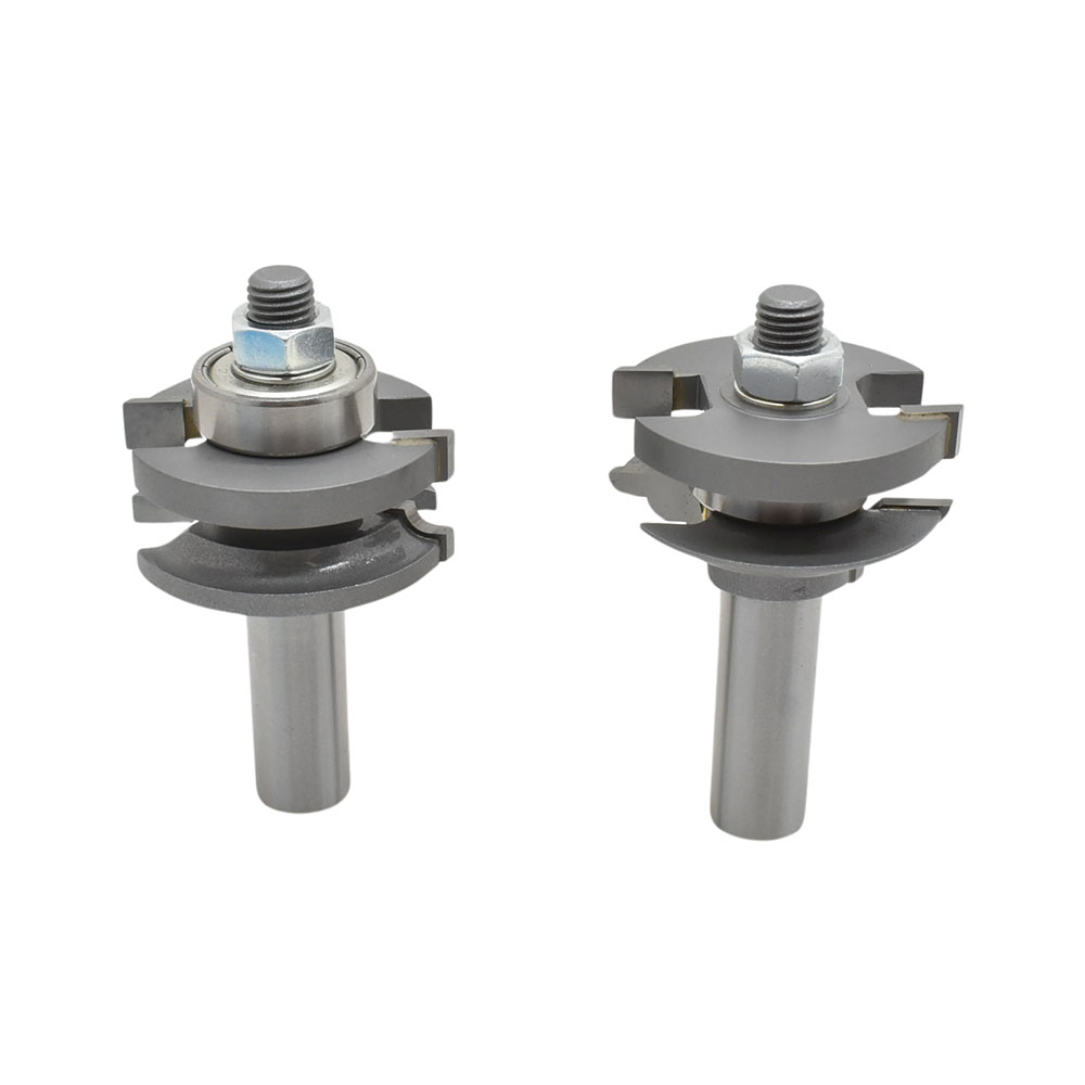 Double Round Matched Rail and Stile Two Piece Router Bit Set, 1/2" Shank