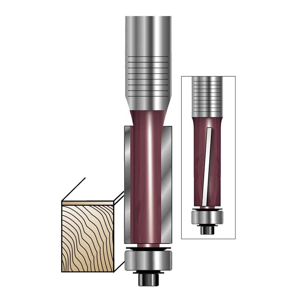 1/2" Flush Trim Bit, Shear Cut