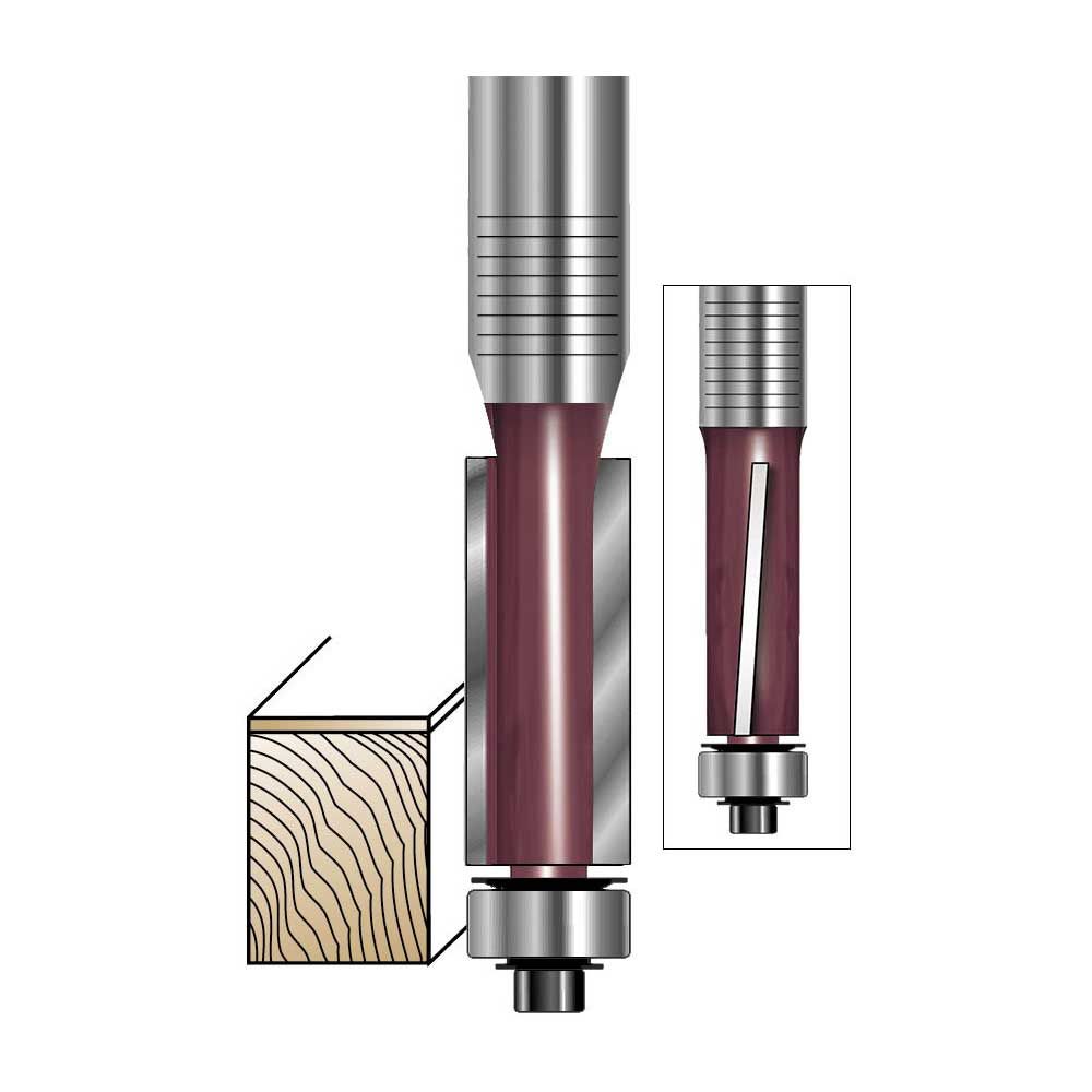 1/2" Flush Trim Bit, Shear Cut