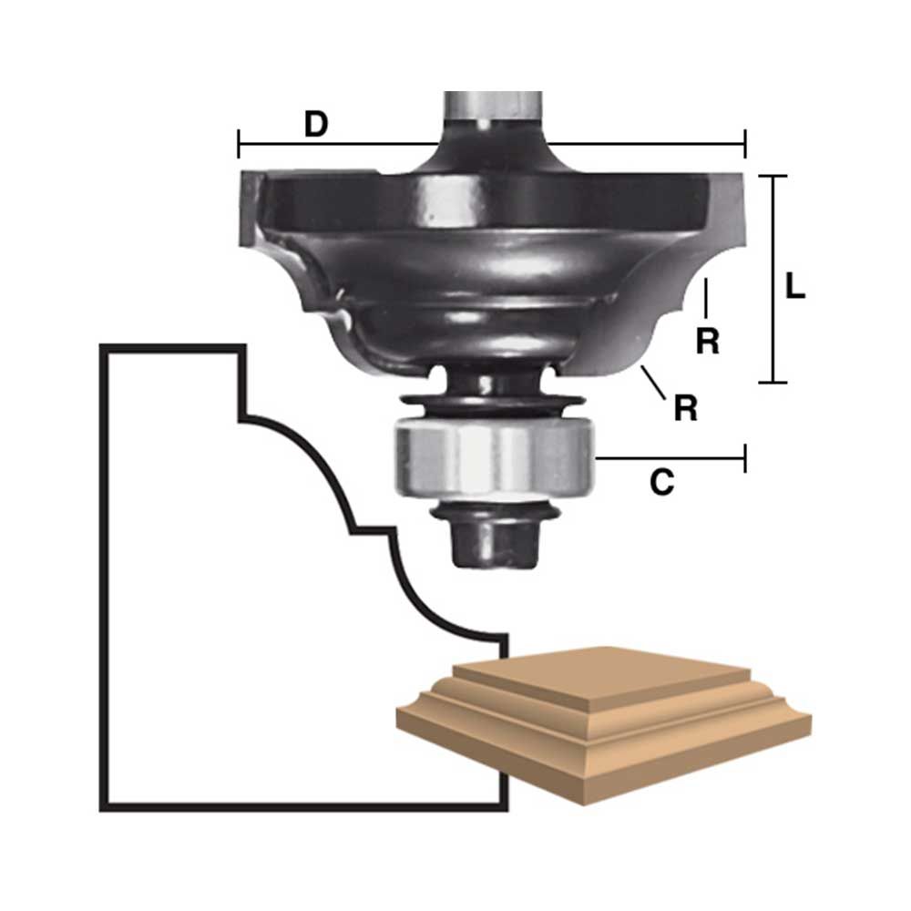 3/16"R Classical Bit,1/4"Shank