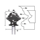 Multiform Molding Bit, 1/2"Sh C